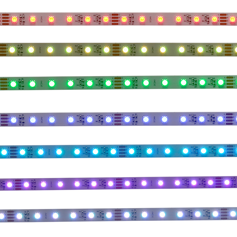 DC24V 5050SMD RGB LED Light Strips - Color Changing Flexible LED Tape Lights - 32.8 to 65.6Ft Optional